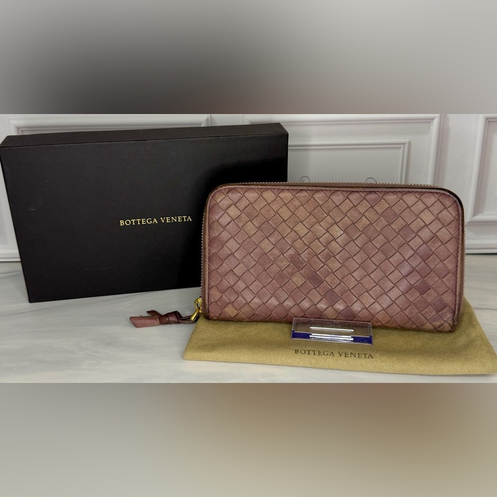 Bottega Veneta Brown Intrecciato Nappa Leather Long Zip Wallet | Full Inclusion